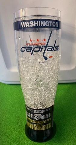 Washington Licensed Hockey ICE FREEZE Pilsner Mug 16 ounce BPA Free CAPITALS Cover