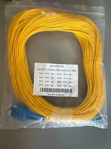 LC/UPC to SC/UPC SM Duplex 20m Yellow 9/125 PVC - Picture 1 of 2