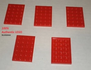 LEGO NEU 4x6 rote Platte (5X) 303221 Stein 3032 - Bild 1 von 1