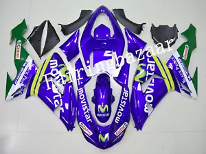 Kit de carenado de molde por inyección Movistar ABS 2006 ZX10R azul verde verde azul - Imagen 1 de 9