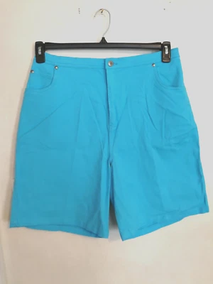 Quacker Factory Womens Shorts XL Blue Bermuda Denim Jean Pockets Casual Outdoor - Image 1 of 3