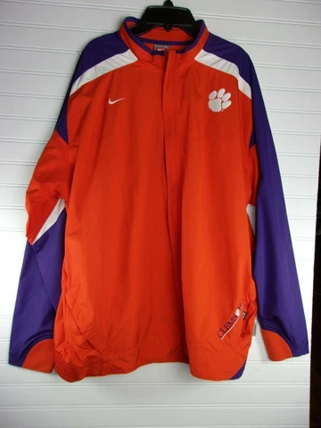 Nike Team NikeFIT Storm Clemson Tigers Orange Full Zip Jacket Mens  L Cover