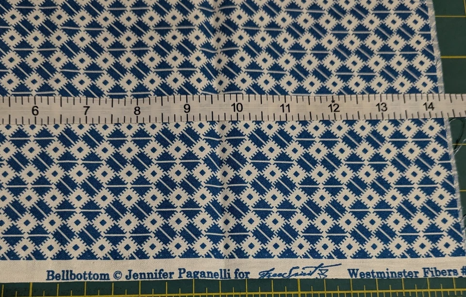 Cotton Fabric Bell Bottom Collection Westminster Fibers. 2 Pieces 16" x WOF - Image 1 of 2