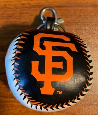 Vintage San Francisco Giants Black and Orange Soft Ball Key Chain - Image 1 of 4