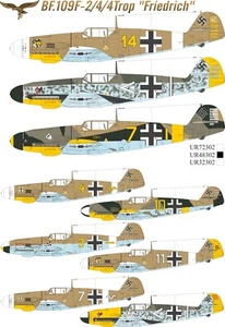 UpRise Decals UR48302 - Bf.109F-2/4/4 Trop "Friedrich" Pt.1 with stencils 1/48 - Picture 1 of 8