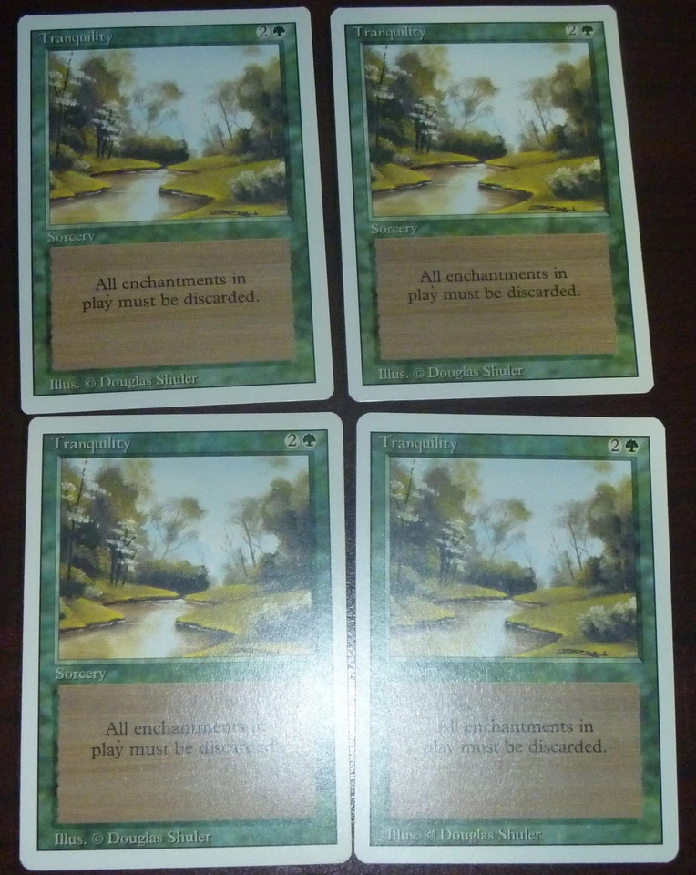 MtG REVISED/3rd Edition TRANQUILITY Playset 4x x4 NM UNPLAYED Common magic green - Image 1 of 1