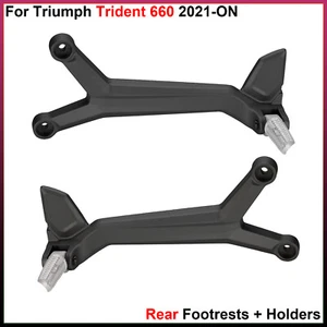 Rear Footrests With Holders, For Triumph Trident 660 2021-ON Passenger Footrests - Picture 1 of 11