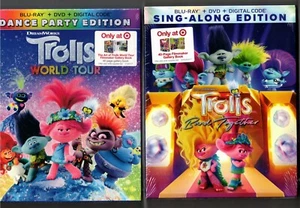TROLLS DOUBLESHOT: WORLD TOUR [2020], BAND TOGETHER [2023] - NEW TARGET BLU-RAYS - Foto 1 di 9