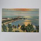 Vintage Postcard Linen Sunrise Over Tampa Bay Recreation Pier St Petersburg Fl