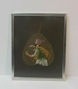 Unusual Original Oil Painting on Natural Leaf, Middle-Eastern Style - Picture 1 of 8