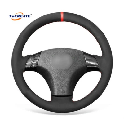 Black Suede Steering Wheel Cover for Mazda 3 Axela Mazda 6 Atenza Mazda 5 #TCXG - Image 1 of 4