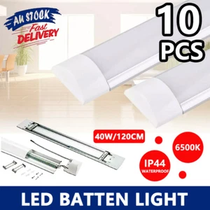 10x 120CM LED Tube Light 40W 6500K Batten Linear Slim Light WorkShop Garage Lamp - Picture 1 of 13