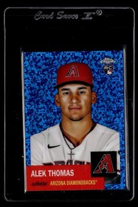 2022 Topps Chrome Platinum Anniversary Blue Mini Diamond Alek Thomas RC Arizona