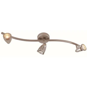 Trans Globe Wave 3 Adjustable Track Lights In Nickel - W-465 BN - Picture 1 of 1