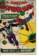 Amazing Spider-Man 36 Meteor Man VG 1966 Glossy Ditko Cover