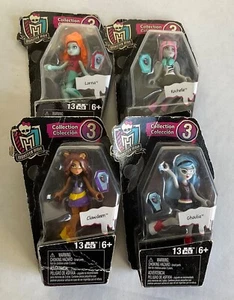 Monster High Mega Blocks Collection Series 3 Lot of 4 mini figures 3" high - Picture 1 of 14