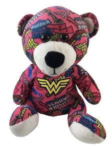 Six Flags Justice League Wonder Woman peluche orso RARO ROSA DC Comics 15" - Foto 1 di 10