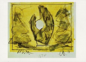 Postcard Claes Oldenburg "Mitt" 1973 Baseball Art MINT Unused