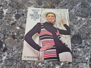 The Sweater Story Crochet Knitting | Coats & Clark #211 EXCELLENT - Picture 1 of 3