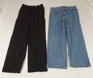 LOT OF TWO JEANS PANTS BOYS YOUTH SIZE 14-16 #46 - Picture 1 of 6