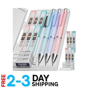 Lightweight & Retractable Pastel Mechanical Pencils - Complete Set with Refills - Picture 1 of 11