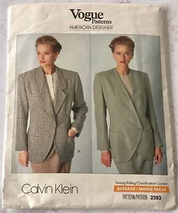 CALVIN KLEIN Vogue 2393 American Designer Jacket pattern US 12-14-16 UNCUT - Picture 1 of 7