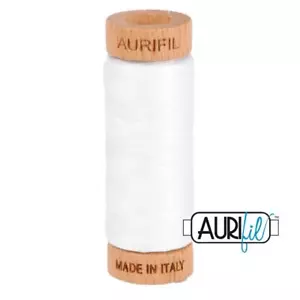 Aurifil 80wt Cotton Mako' 280m Spool - Colour 2024 White - Picture 1 of 4