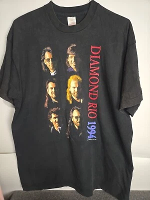 Camiseta Vintage Años 90 Diamond Rio 1994 Puntada Única Banda Country Talla XL Tour  Foto 1 de 4