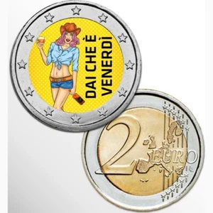 2€ EURO COLORATO - DAI CHE E' VENERDI' - SUBITO DISPONIBILE!!!! - Imagen 1 de 1