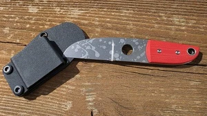 Anso of Denmark Reserve Sheepsfoot Knife - Splatter pattern Acid Etched. Rare. - Picture 1 of 8
