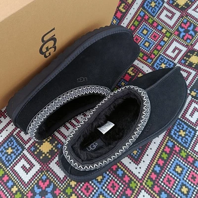 Clásico Mujer UGG Tasman II Negro Zapatos Gamuza Superior Cómodo Zapatilla Talla US6-11 Foto 1 de 4