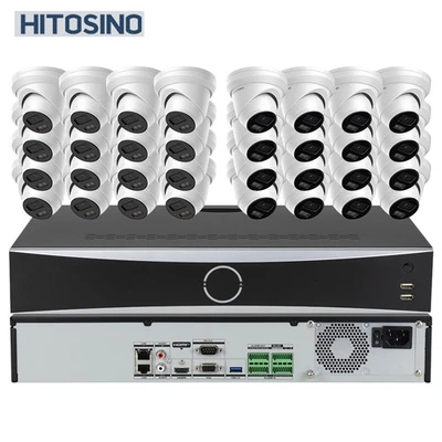 KIT de cámara IP HITOSINO 32CH 8MP 4K color visión nocturna 4SATA NVR 256Mbps lote Foto 1 de 4