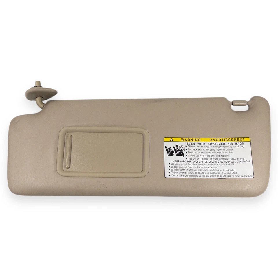 Viseira solar lateral esquerda para motorista Toyota Highlander 2001-2007 bronzeada - Imagem 1 de 4