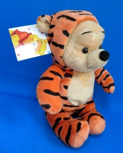 WINNIE THE POOH IN TIGGER COSTUME FOR HALLOWEEN SOFT TOY VIVID DISNEY NEW + TAG - Picture 1 of 11