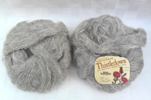 BRAUNSCHWEIG THISTLEDOWN ALPAKA MOHAIR GARN SCHOTTLAND "ECRU" 4er Set KUGELN - Bild 1 von 6