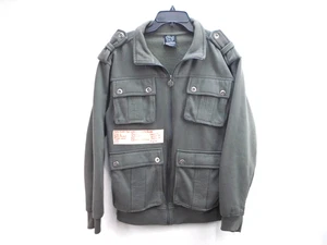 South Pole Y2K Utility Sweat Jacket Men's Size L Gray Multi Pocket Street Wear - Picture 1 of 8