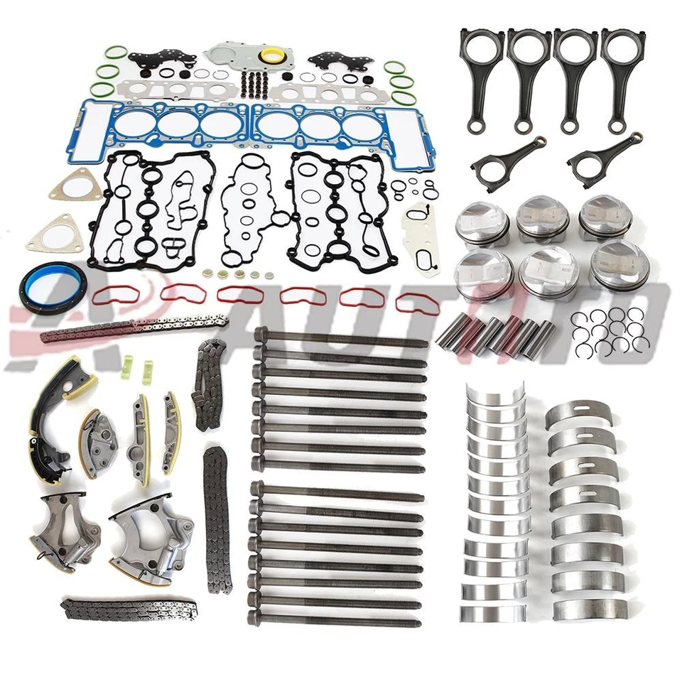 Kit de reconstrucción de revisión del motor con pernos de distribución para Audi A6 A7 A8 S4 S5 Q7 3.0 TFSI Foto 1 de 1