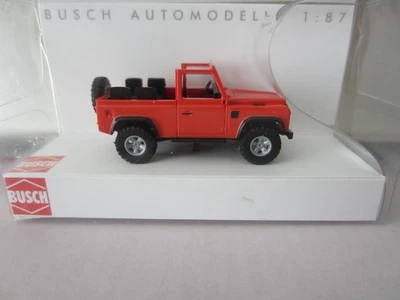 BUSCH 54390 LAND ROVER DEFENDER 1983 in RED model is PLASTIC - HO or 1:87 scale - Image 1 of 2