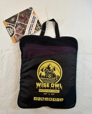 Toalla de viaje compacta de microfibra de secado rápido Wise Owl Outfitters 30x60 nueva Foto 1 de 4