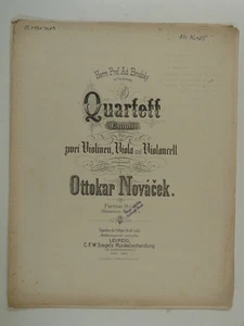 OTTOKAR NOVACEK E-Moll Streichquartett, Stimmen, antik - Bild 1 von 1