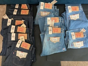 Mens's Levi 501 Original Shrink To Fit Jeans- Rigid Indigo Size 30(W)x30(L) - Picture 1 of 2