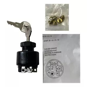 Universal Marine Ignition Starter Switch 12V 2 Keys 3 Position w/ Push to Choke - Picture 1 of 11