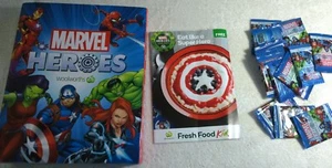 Australia Marvel Super Heroes 36/42 in Collectors Album & 15 Sealed Packs [Lot1] - Picture 1 of 4