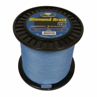 DIAMOND FISHING PRODUCTS Diamond Braid Generation III Fishing Line 8X - Blue - 65lb - 3000 yards