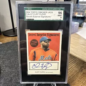 2004 Topps Cracker Jack Cliff Floyd Mets Auto CJA-CF Secret Surprise Mint 9 - Picture 1 of 3
