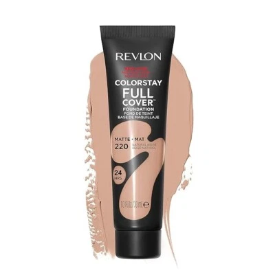 Revlon Colorstay Full Cover Matte Foundation (220 Natural Beige, 1 fl oz) Sealed - Image 1 of 4