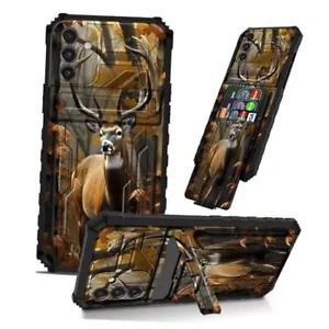 Custodia per, slot per schede integrato e Samsung Galaxy A15 5G mimetico Forest Deer - Foto 1 di 7