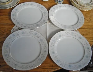 Vintage Japan Fine China ENGLISH GARDEN 10 1/4" Dinner Plates ~ Set of 4 ~ - Picture 1 of 7