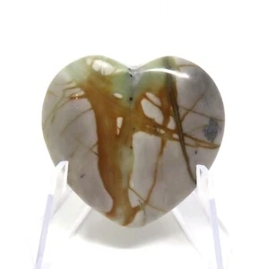 Picasso Marble Stone Heart #1130-35mm or 1.37in Valentines  Love Pocket Gemstone - Picture 1 of 6