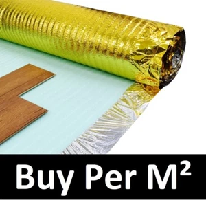 3mm Acoustic Gold Underlay - For Wood or Laminate Flooring - Top Quality - Picture 1 of 1